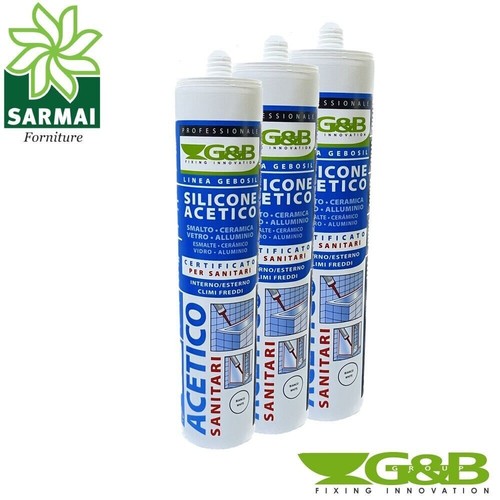 Silicone acetico bianco b - silicone,